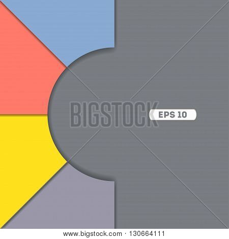 Background Unusual modern material design. Square format. Vector Illustration