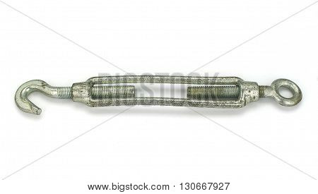 steel turnbuckle isolated on a white background