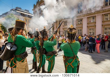 Bratislava, Slovakia - 21 May 2016: A Reminder Of The Siege Of Napoleon In Bratislava (pressburg)