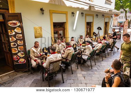 Bratislava, Slovakia - 21 May 2016: A Reminder Of The Siege Of Napoleon In Bratislava (pressburg)