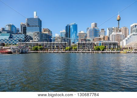 Sydney - March 31: Darling Harbour Adjacent To The City Centre Of Sydney Is An Area Of Entertainment