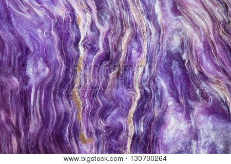 Background From Polished Charoite Gemstone