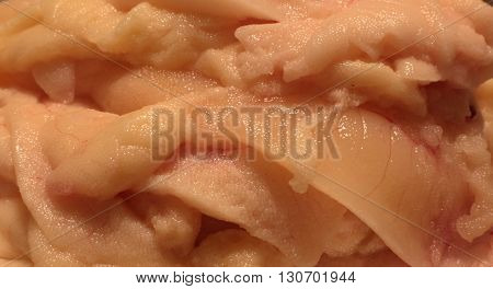 bunch raw of gutted fish eggs macro shot