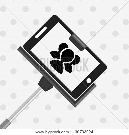 selfie with monopod design, vector illustration eps10 graphic