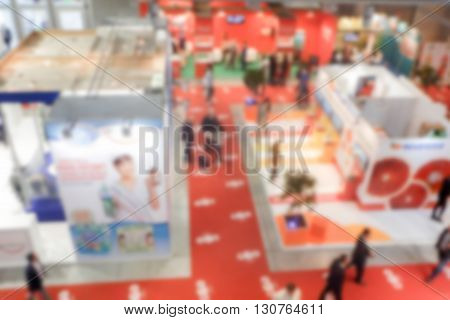 Defocused Background Of A Trade Show