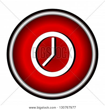Clock flat internet icon on white background