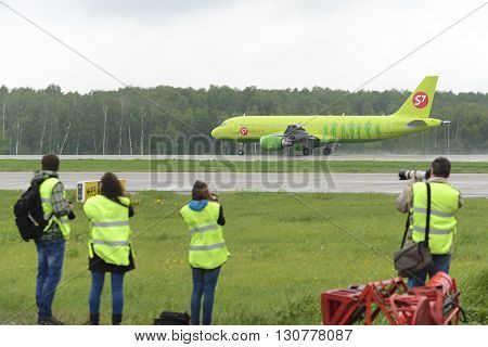 Spotter Aircraft Photographed During Takeoff.