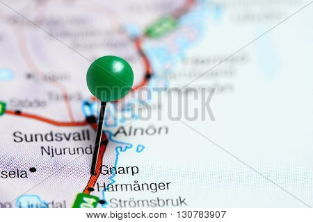 Gnarp pinned on a map of Sweden