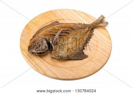 Pompano Fry Isolate On White Background