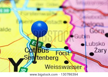 Senftenberg pinned on a map of Germany