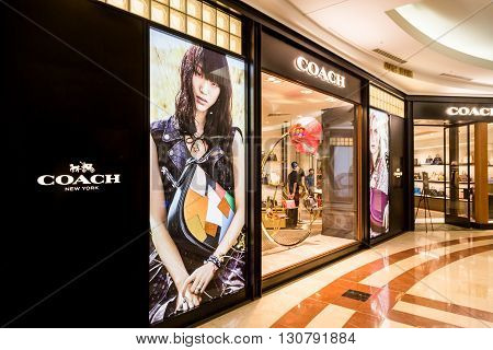 Kuala Lumpur, Malaysia, May 20, 2016: Coach Outlet At Klcc, Kuala Lumpur.  Coach, Inc., Based In New