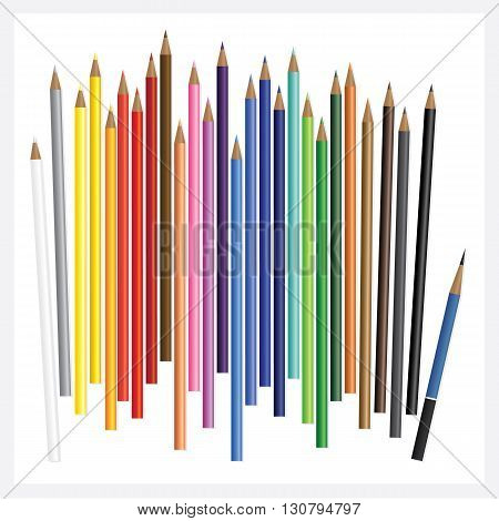 Colored Pencils with Drawing Realistic 3D set