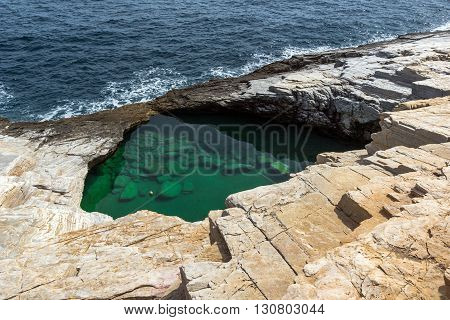 Giola Natural Pool in Thassos island, East Macedonia and Thrace, Greece