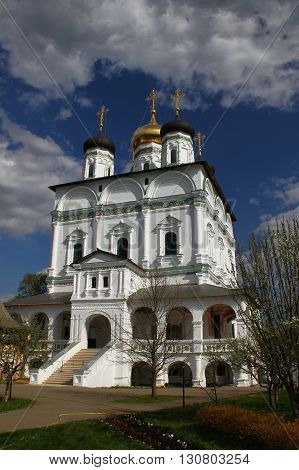Assumption Cathedral in Joseph-Volokolamsk Monastery. Russia, Moscow region, Teryaevo