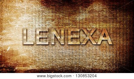 lenexa, 3D rendering, text on a metal background