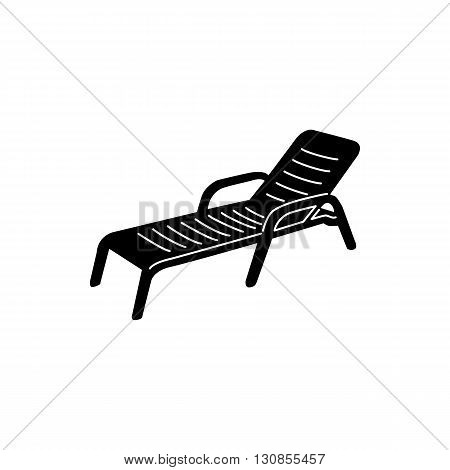 Chaise icon in simple style isolated on white background. Summer and vacation  symbol