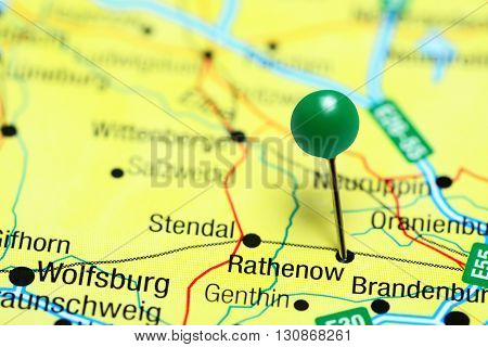 Rathenow pinned on a map of Germany