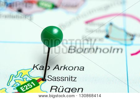 Sassnitz pinned on a map of Germany