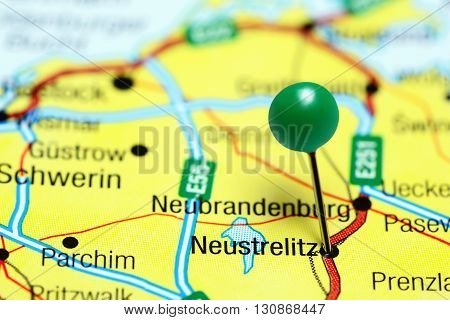 Neustrelitz pinned on a map of Germany
