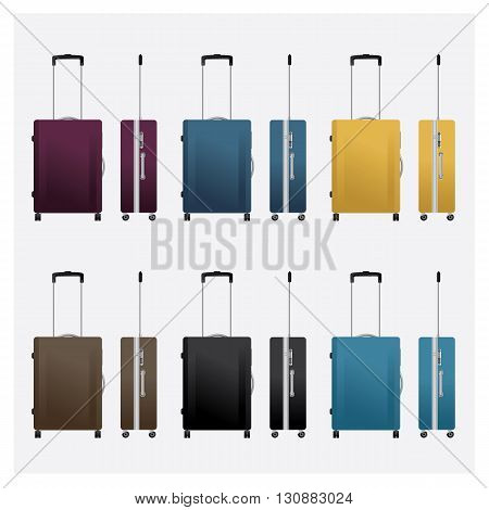 Colorful for luggage travel Collection vector illustrations