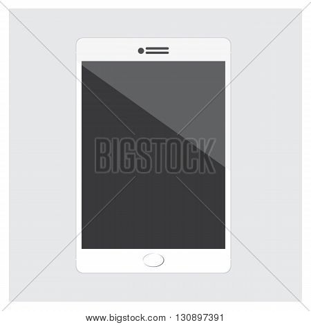 Vector Illustration Tablet White isolated on white Background