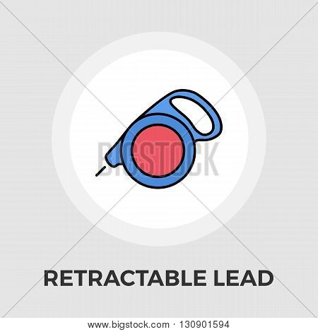 Retractable lead icon vector. Flat icon isolated on the white background. Editable EPS file. Vector illustration.