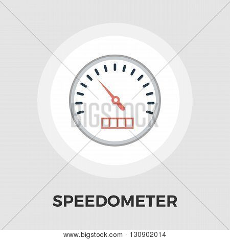 Speedometer icon vector. Flat icon isolated on the white background. Editable EPS file. Vector illustration.
