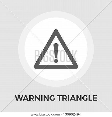 Warning triangle icon vector. Flat icon isolated on the white background. Editable EPS file. Vector illustration.