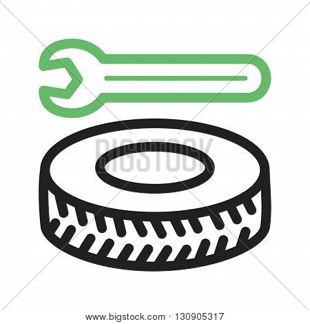Tyre, car, alloy icon vector image. Can also be used for car servicing. Suitable for use on web apps, mobile apps and print media.