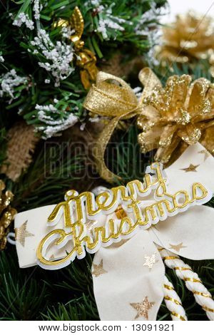 Aislado sobre fondo blanco de la decoración de la Navidad.