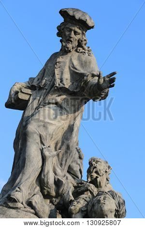Statue of the Charles Bridge in Prague
