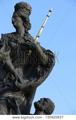 Statue of the Charles Bridge in Prague