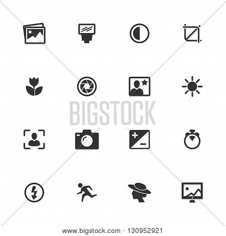 flat gray icons on a theme Photo set 16