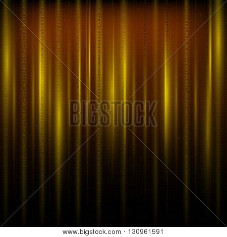 Matrix an abstract background the movement of vertical figures on a gold background.