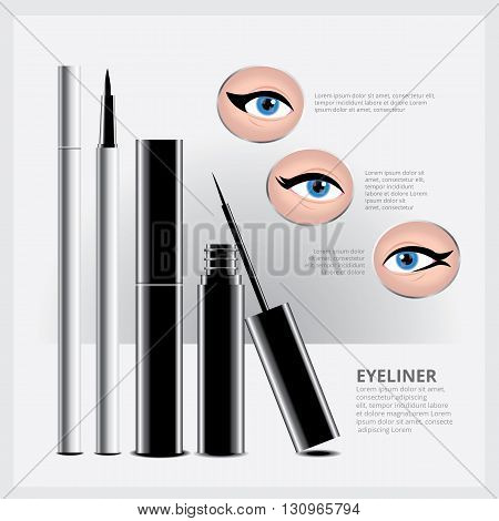 Eyeliner Packaging with Types of Eye Makeup