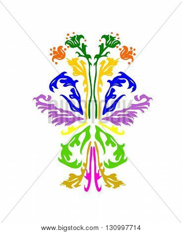 Orient abstract floral pattern - vector illustration.