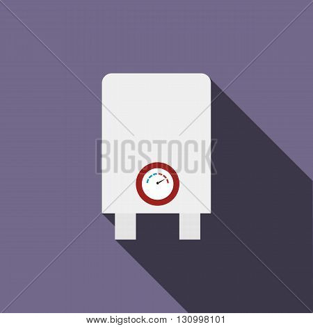 Boiler, water heater icon in flat style on a violet background