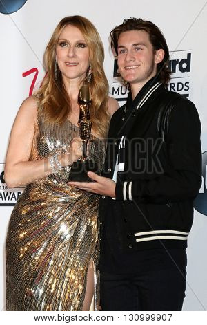 LAS VEGAS - MAY 22:  Celine Dion, Rene-Charles Angelil at the Billboard Music Awards 2016 at the T-Mobile Arena on May 22, 2016 in Las Vegas, NV