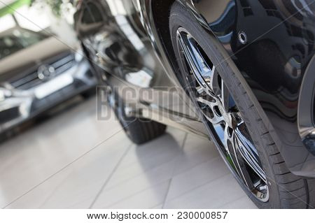 Puilboreau, France - August 7, 2016 : Closeup Of Goodyear Company Wheel Used In Mercedez-benz In Dis