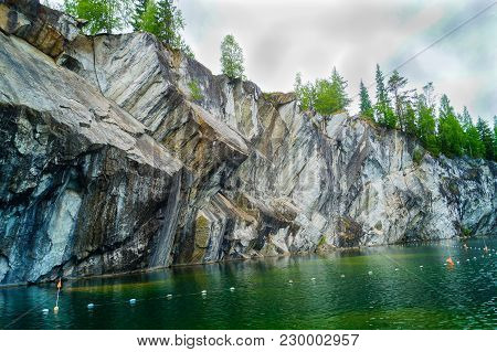 Marble Canyon In The Ruskeala Mountain Park Karelia, Russia