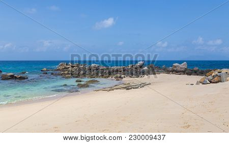 Glacis Beach Panorama On Mahe Seychelles Picture