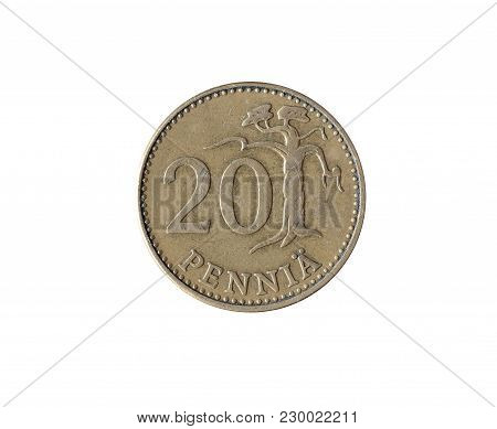Vintage Twenty Pennia Coin Made By Finland 1963