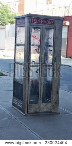 Old Relic Of A Bygone Era, A Pay Telephone Booth