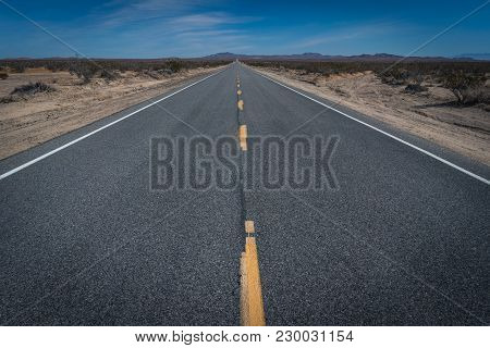 The Way Forward Progress Vanishing Point Desert Road
