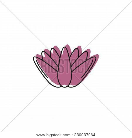 Lotos Icon. Doodle Illustration Of Lotos Vector Icon For Web And Advertising