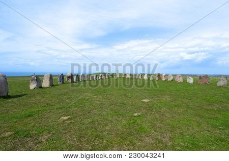 Ales Stenar Ale's Stones, Archaeological Site In Southern Sweden