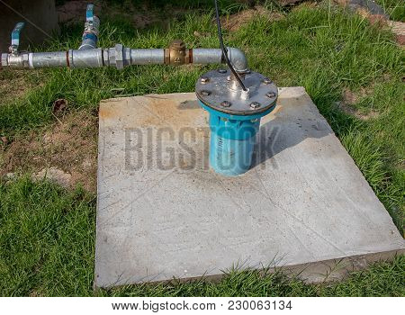 Groundwater Well With Electric Pump. Equipment, Utilities