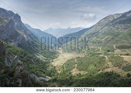 Views Of Saliencia Valley, Somiedo Nature Reserve. It Is Located In The Central Area Of The Cantabri