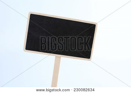 A Blank Blackboard Label Isolated On A White Background