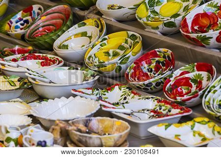 23 August 2017, Vienna, Austria:the Oldest In Vienna Is The Naschmarkt Market With Products Of Alcoh